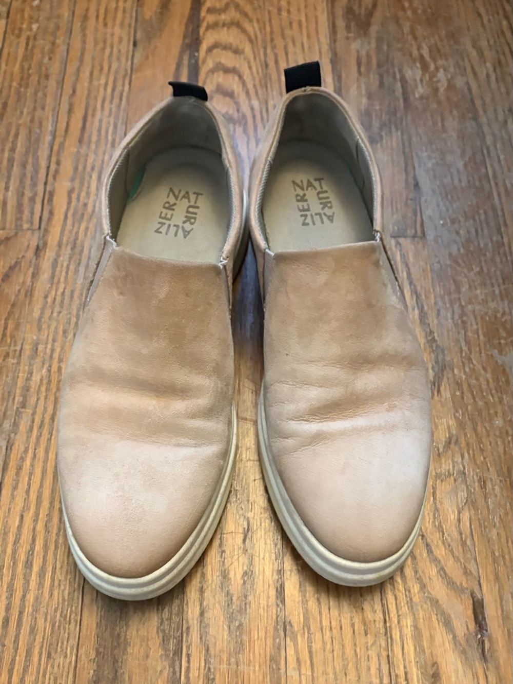 Naturalizer Slip-On Sneakers in Blush and White Platform